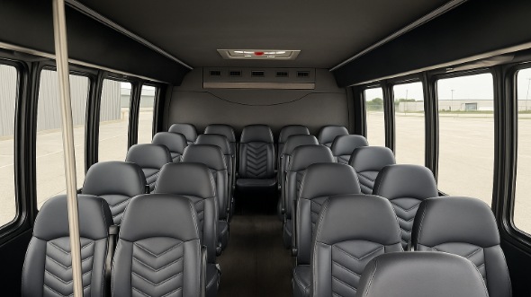Interior of Charter Bus Company Framingham's 15 Passenger Minibus in Framingham
