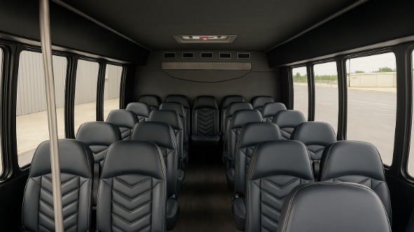 Interior of Charter Bus Company Framingham's 18 Passenger Minibus in Framingham
