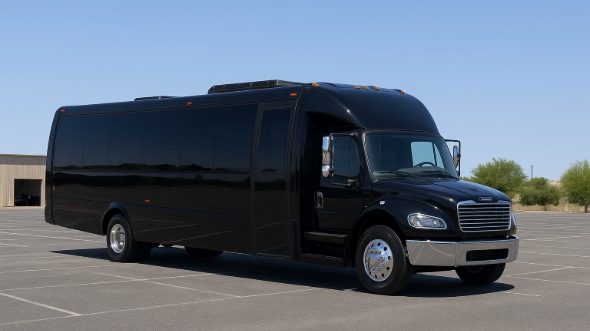 Exterior of Charter Bus Company Framingham's 25 Passenger Mini bus in Framingham