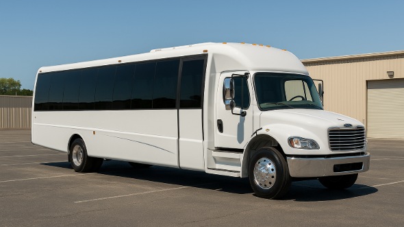 Exterior of Charter Bus Company Framingham's 35 Passenger Minibus in Framingham