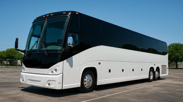 Exterior of Charter Bus Company Framingham's 54 Passenger Charter Bus in Framingham