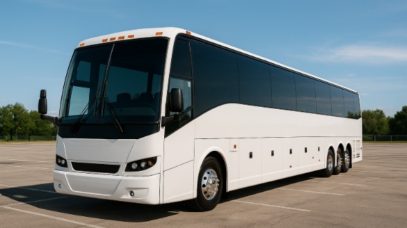 Exterior of Charter Bus Company Framingham's 55 Passenger Charter Bus in Framingham