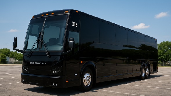 Exterior of Charter Bus Company Framingham's 56 Passenger Charter Bus in Framingham