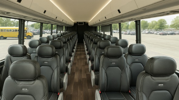 framingham 28 passenger minibus inside