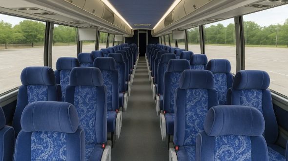 framingham 50 passenger charter bus inside