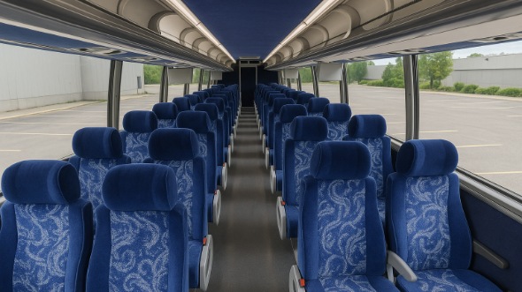 framingham 54 passenger charter bus inside