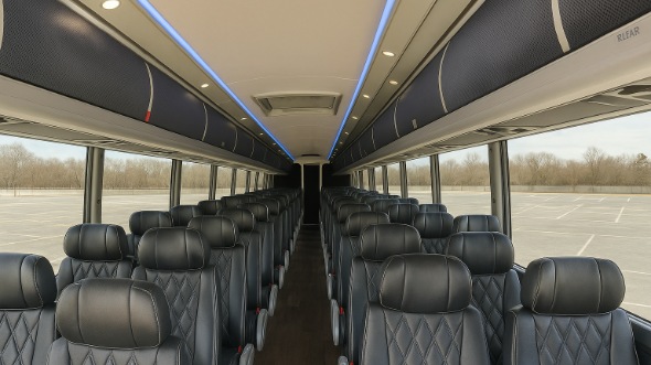 framingham 55 passenger charter bus inside
