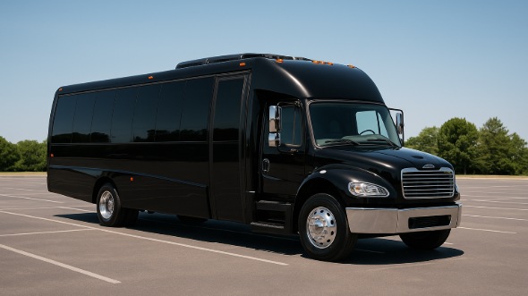 Exterior of Charter Bus Company Framingham's Party Bus in Framingham
